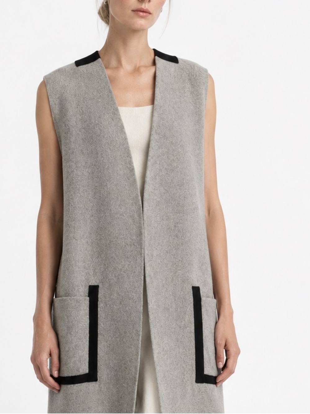 Henriette Steffensen Copenhagen cardigan fleece vest jacket S oversized boxy